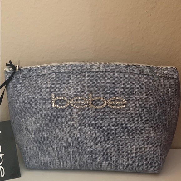 Bebe Denim-Style Blue Pouch - Picture 5 of 5